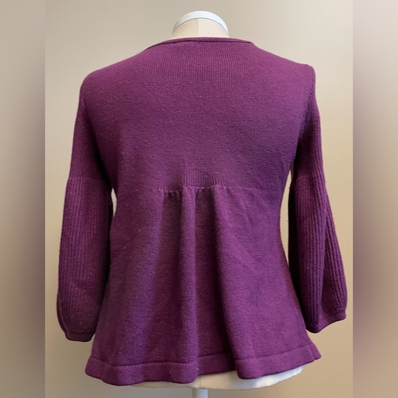 H&M purple soft acrylic full sleeve button up cardigan women's size Medium - Picture 3 of 7